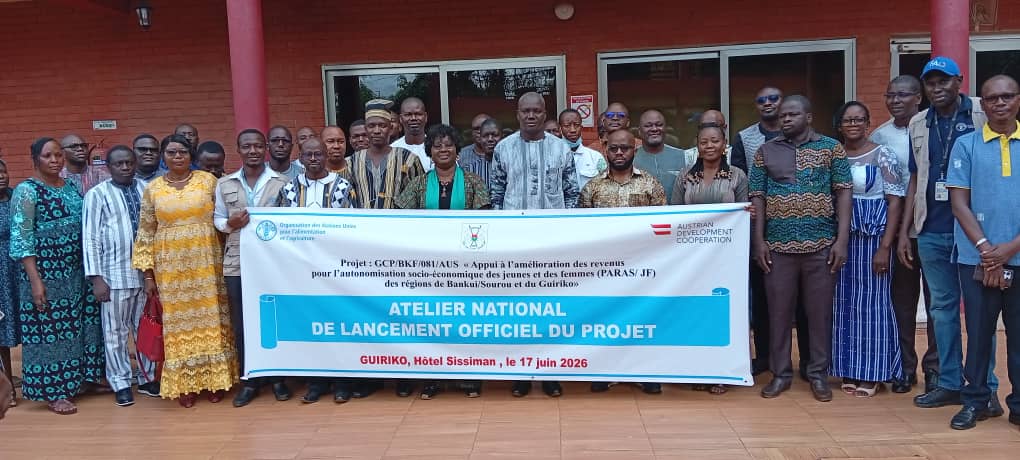 Autonomisation socio-économique des jeunes et des femmes : la FAO lance un grand projet dans les régions du Guiriko et du Sourou-Bankui